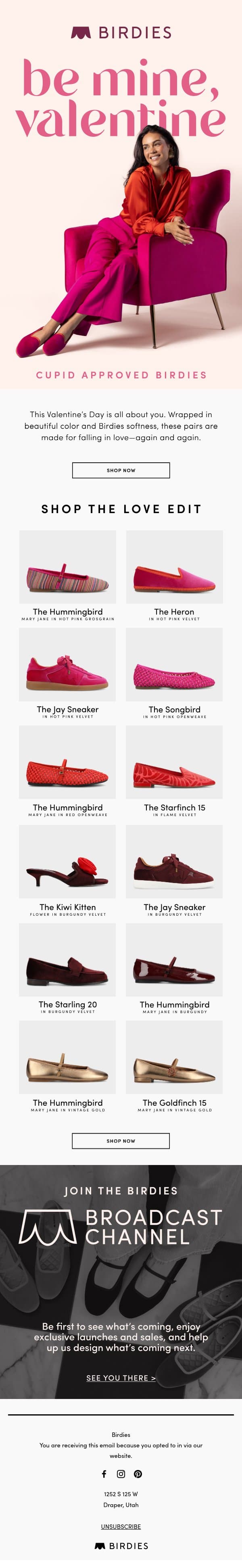 A Bit Of Love(ly) For Your Inbox email from Birdies screenshot