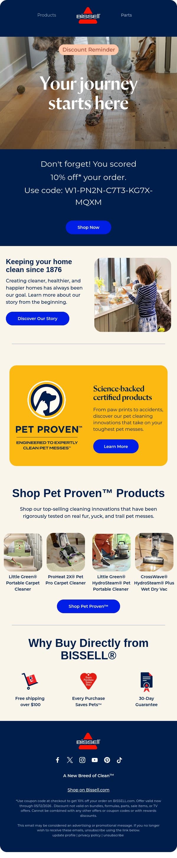 Just for you: An insider look at BISSELL® email from Bissell screenshot