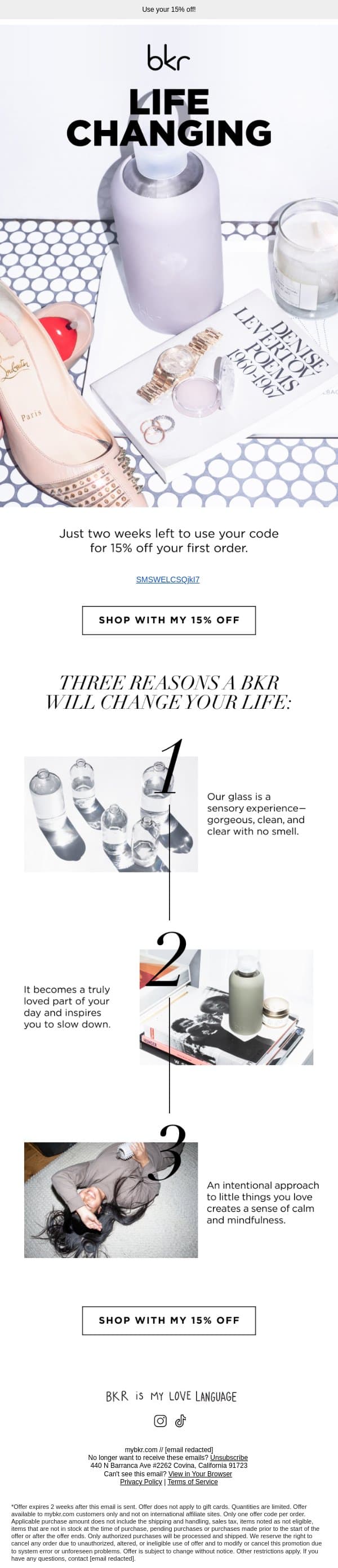 When we tell you bkr will change your life. email from bkr screenshot