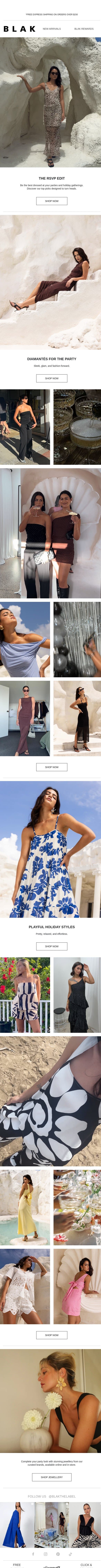 Be The Best Dressed 🪩✨ email from Blak screenshot