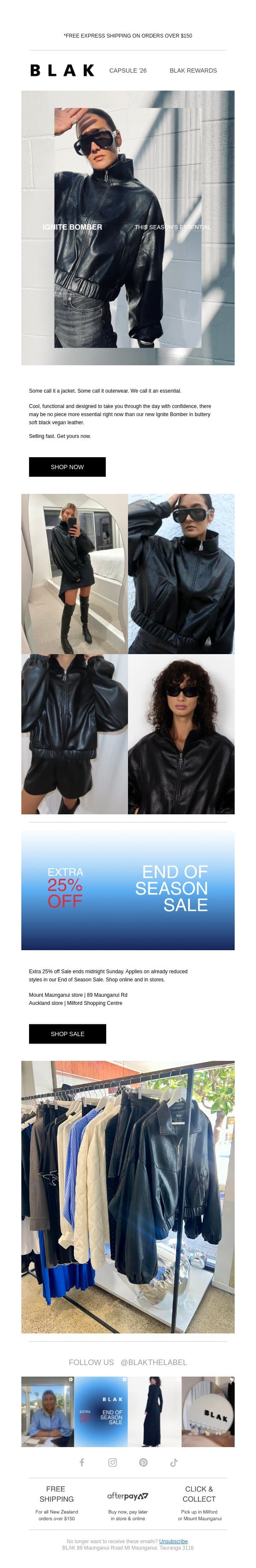 If there's one jacket you need... 👀 email from Blak screenshot