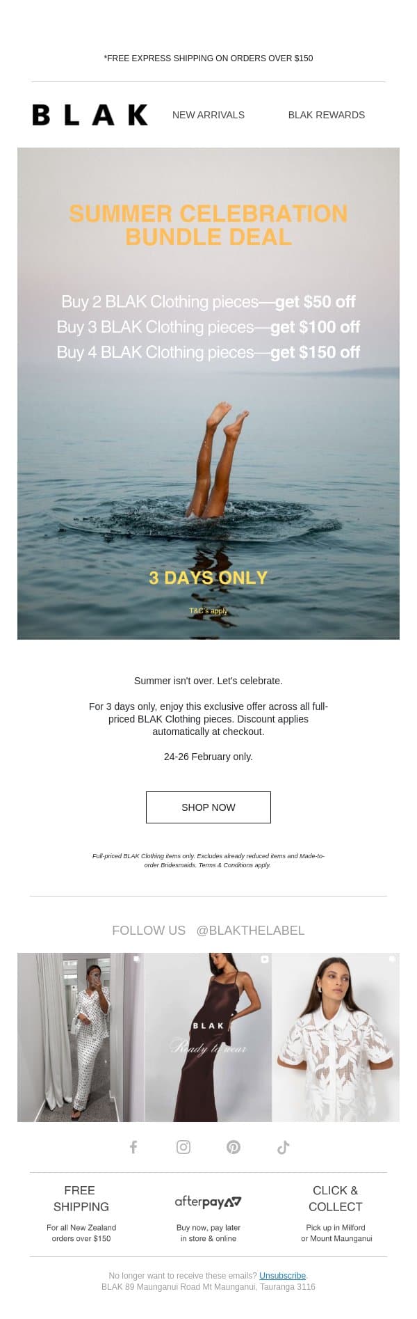 Celebrate Summer With The Best Deal Ever 🌞 email from Blak screenshot