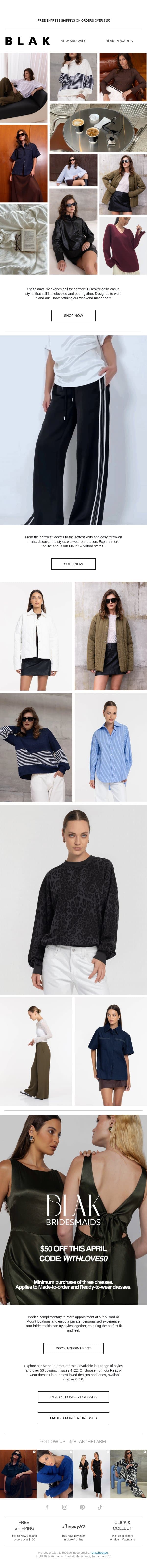 Weekend Moodboard: The Looks 🤍 email from Blak screenshot