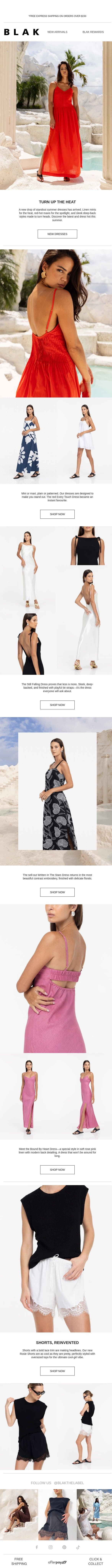 New Summer Dresses Are Here 🔥 email from Blak screenshot