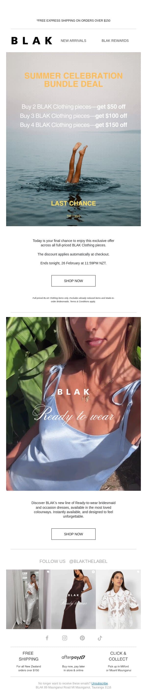 Last Chance: Summer Bundle Deal Ends Tonight 🌞 email from Blak screenshot