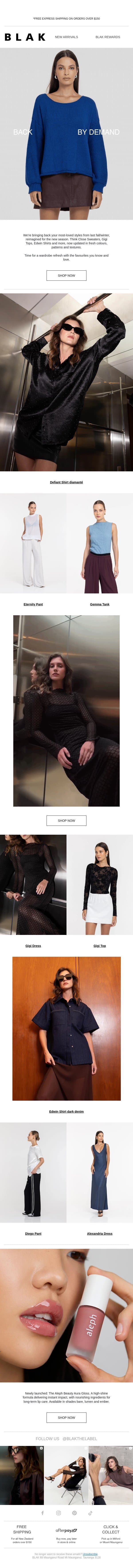 Back By Demand 🔥 email from Blak screenshot