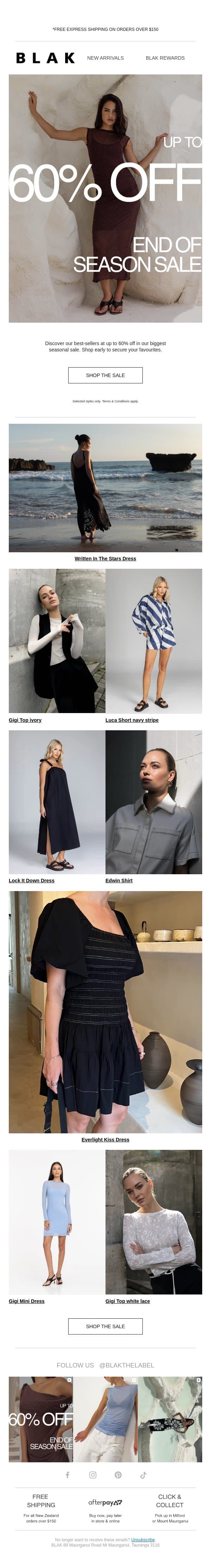 Up To 60% Off: The Hottest Items 🔥 email from Blak screenshot