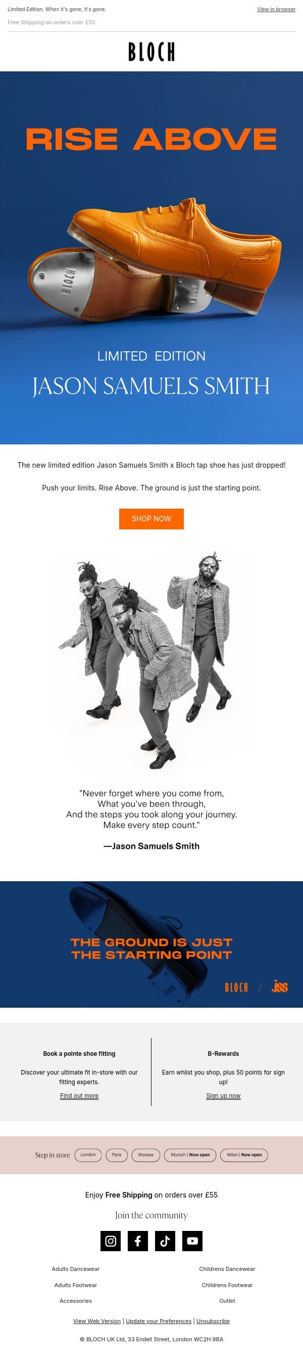 JSS Orange | Your new obsession email from Bloch screenshot