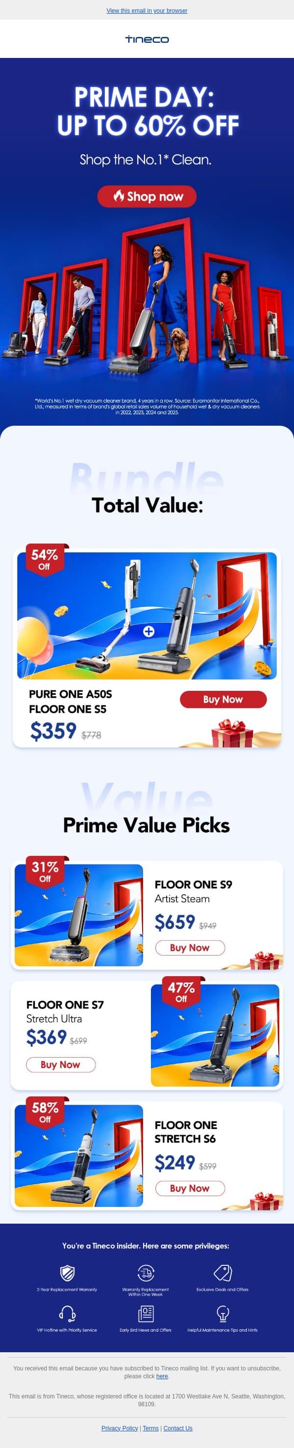 🎉Prime Day Is Live,Up to 60% OFF Starts Now🔥 email from Blueair screenshot