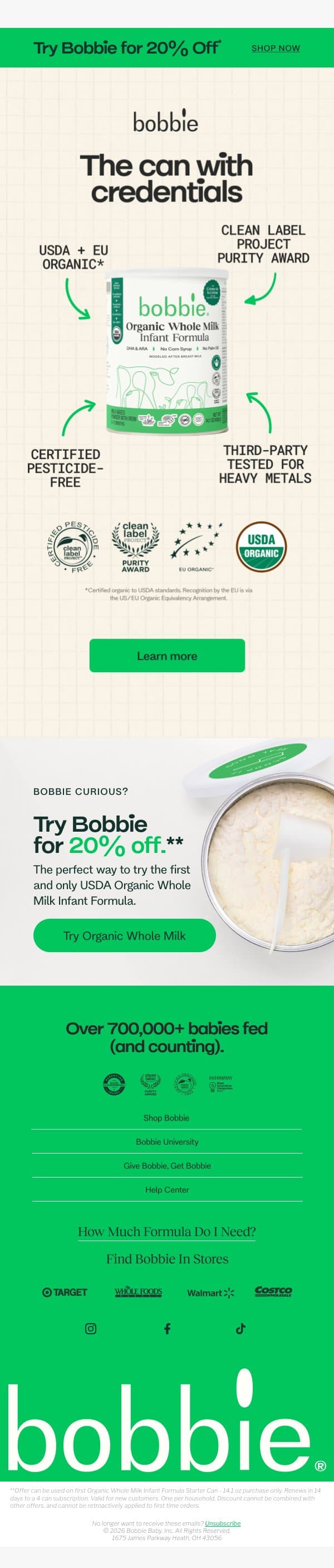 The receipts are on the can. email from Bobbie screenshot