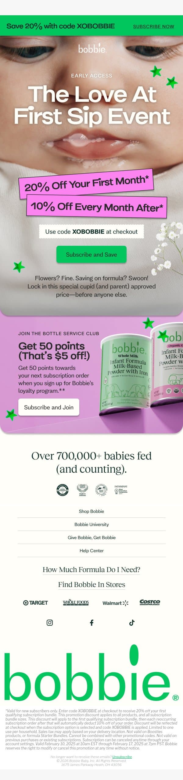 💘 Early Access: 20% Off 💘 email from Bobbie screenshot