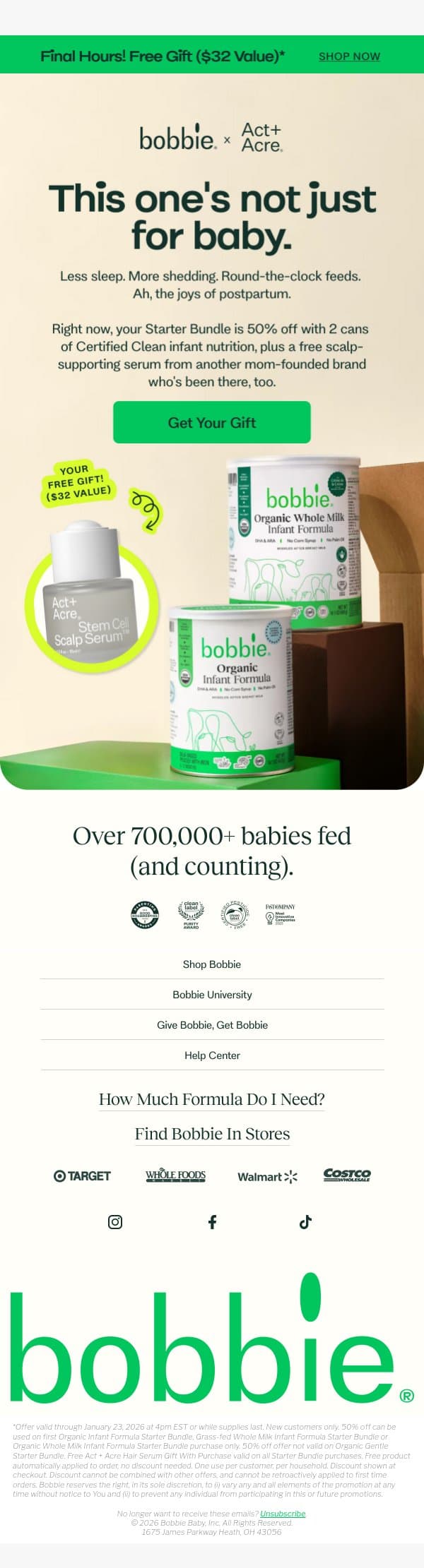 Our advice? Don’t skip this 🫶 email from Bobbie screenshot