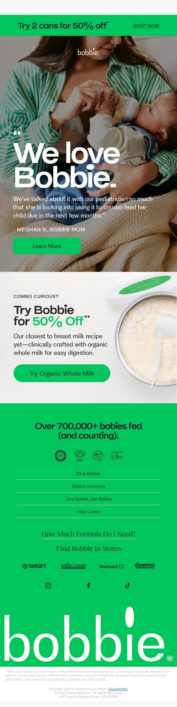 Boob? Bottle? Both? email from Bobbie screenshot