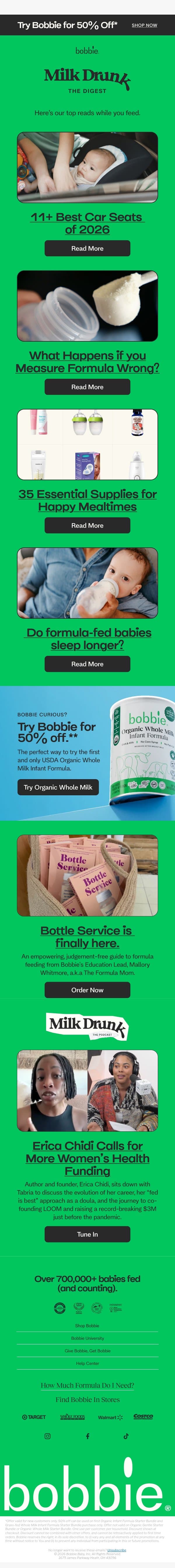 The 11 best baby monitors for 2026 email from Bobbie screenshot