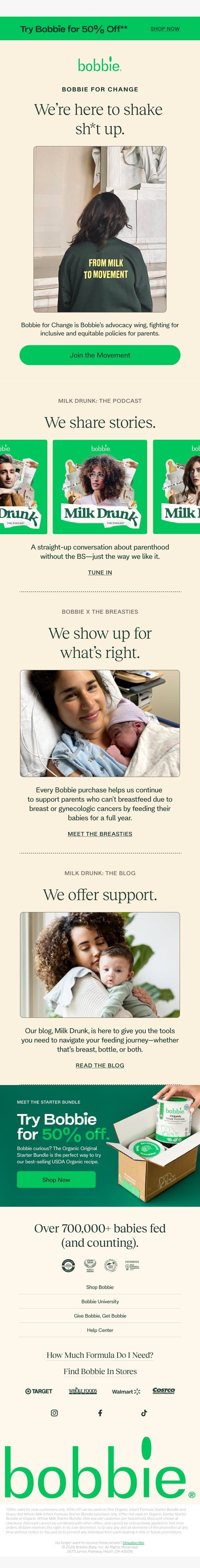 We go way beyond the bottle. email from Bobbie screenshot