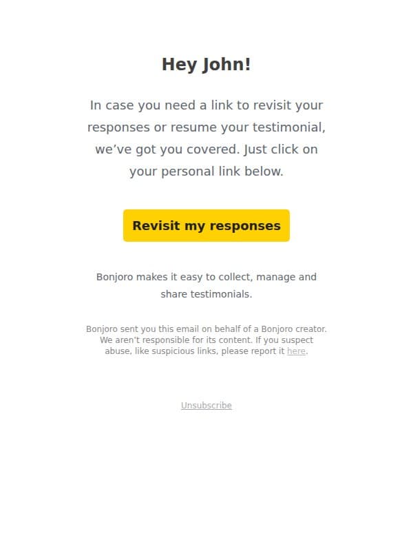 You’ve started a response for Aazar Shad's request email from Bonjoro screenshot