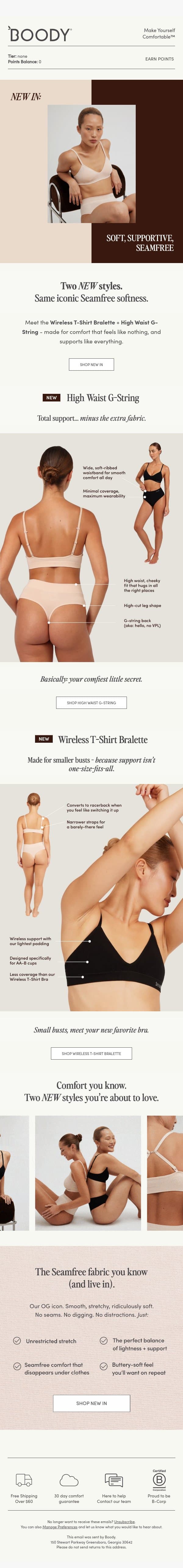 Just Dropped: 2 NEW Styles email from Boody screenshot