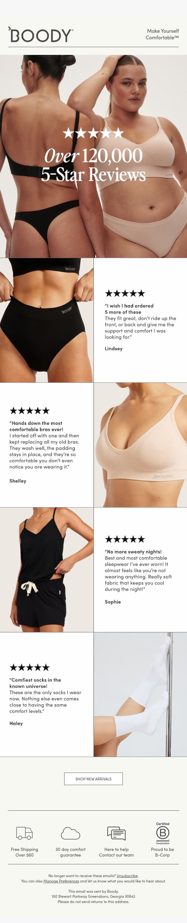 The styles people keep coming back for email from Boody screenshot