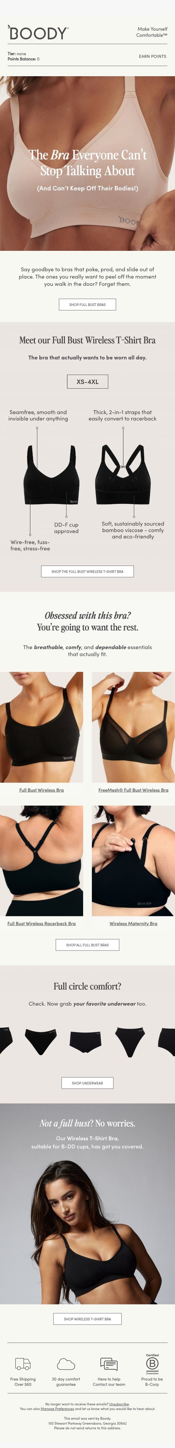 Back Again (and still flying off the shelves!) 👀 email from Boody screenshot