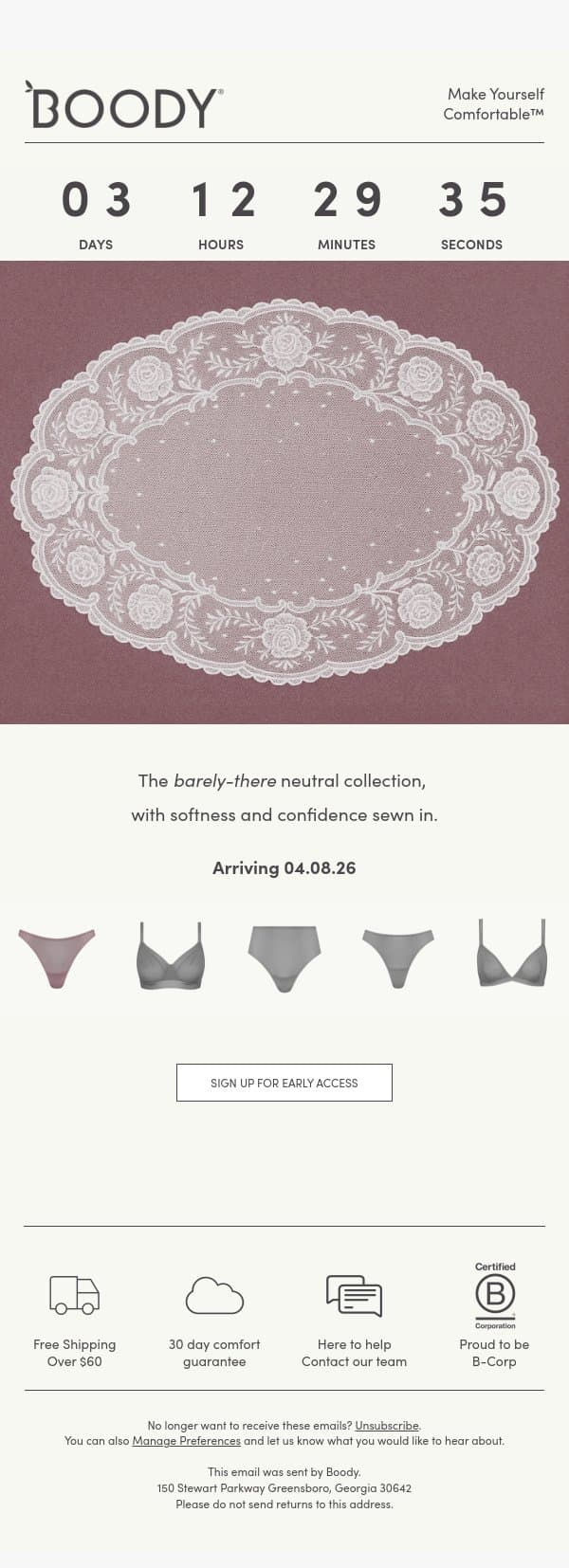 Arriving Soon… Your New Neutral email from Boody screenshot
