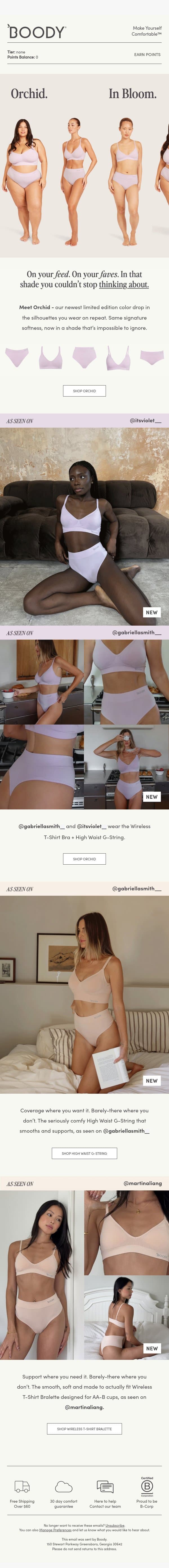 NEW SHADE, On You email from Boody screenshot
