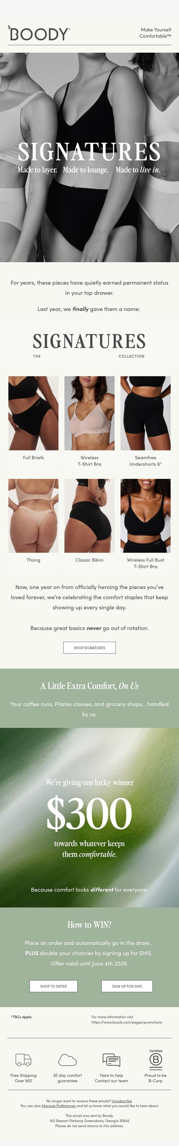 One Year Since We Made It Official email from Boody screenshot