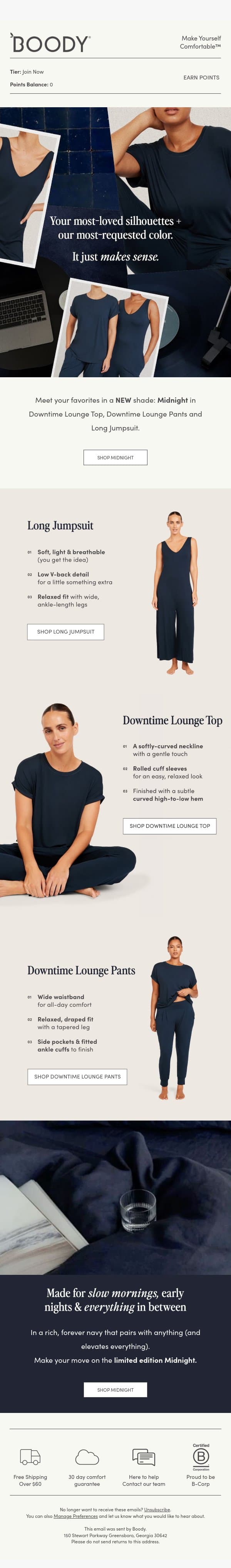 Comfort People: This One’s For You email from Boody screenshot