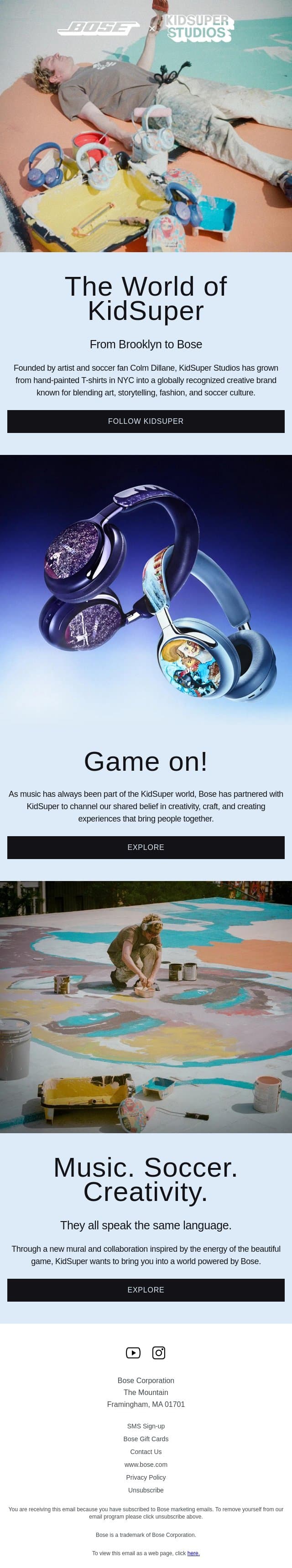 Step up your game with Bose x KidSuper! email from Bose screenshot
