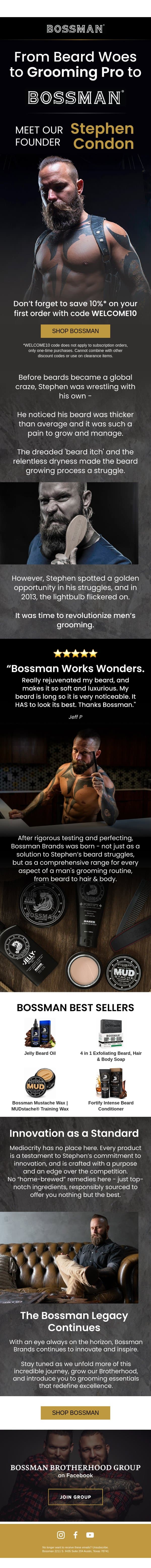Learn The BOSSMAN Origin email from Bossman screenshot