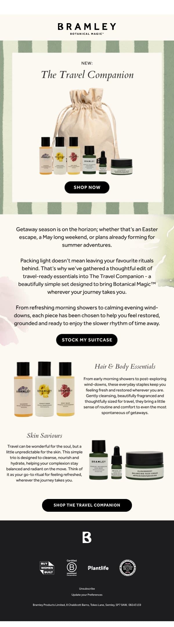Going away this Easter? email from Bramley screenshot