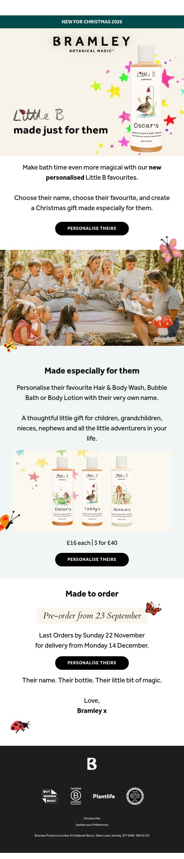 NEW: Their very own Little B ✨ email from Bramley screenshot