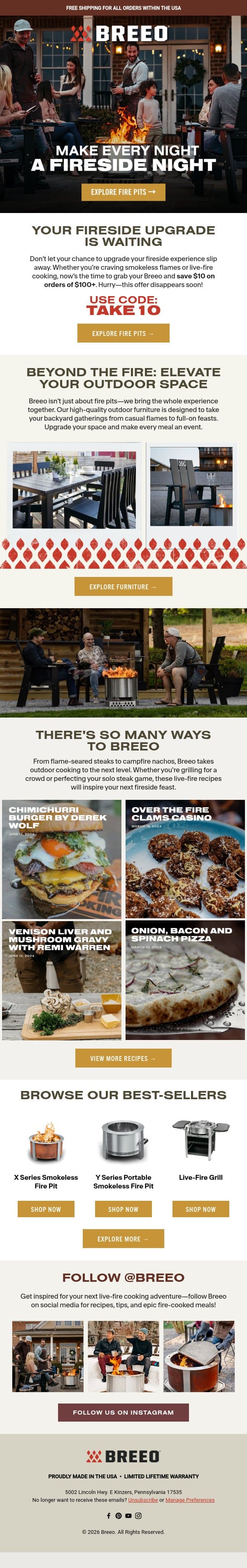 Your $10 Off Won’t Last Forever… email from Breeo screenshot