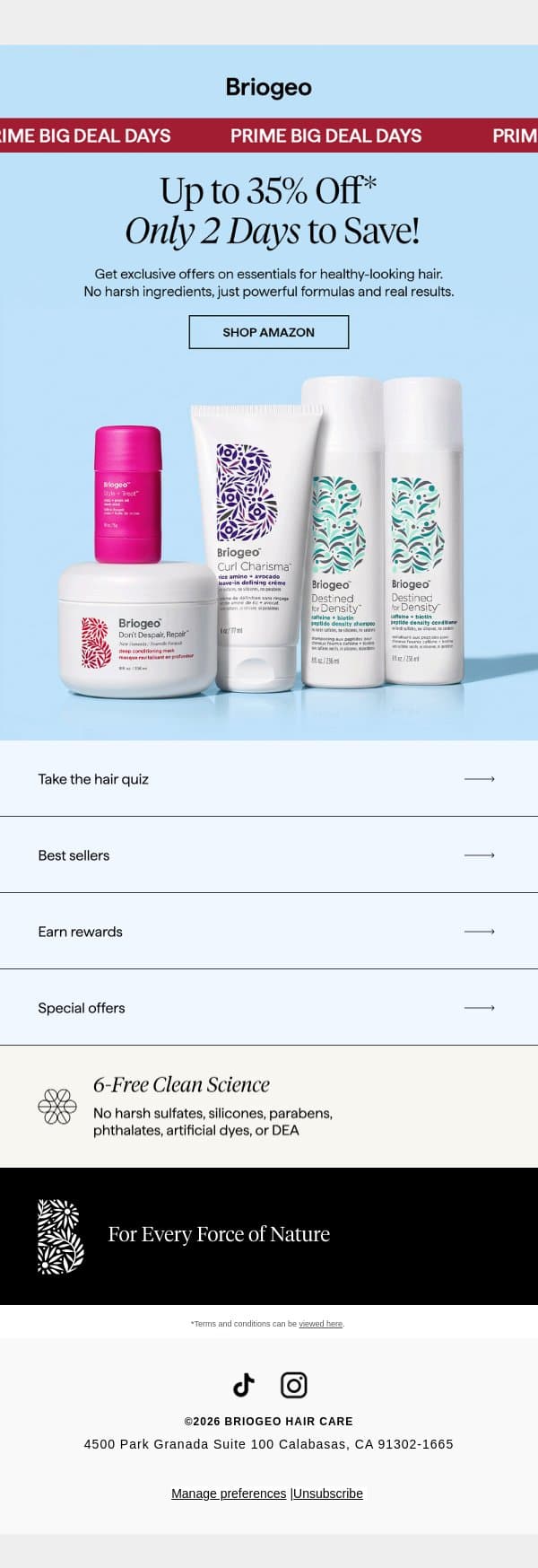 Enjoy up to 35% off✨ email from Briogeo screenshot