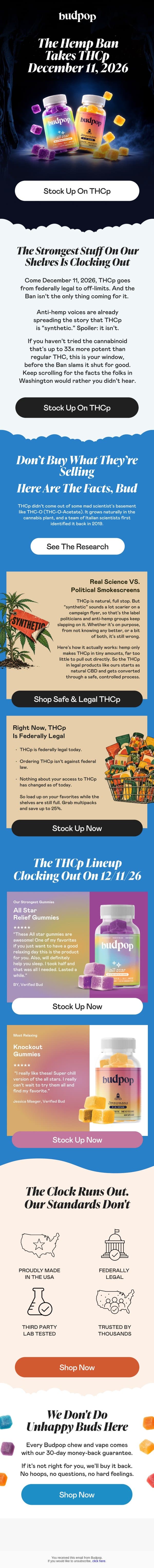 ❓One More Round With THCp? email from Budpop screenshot