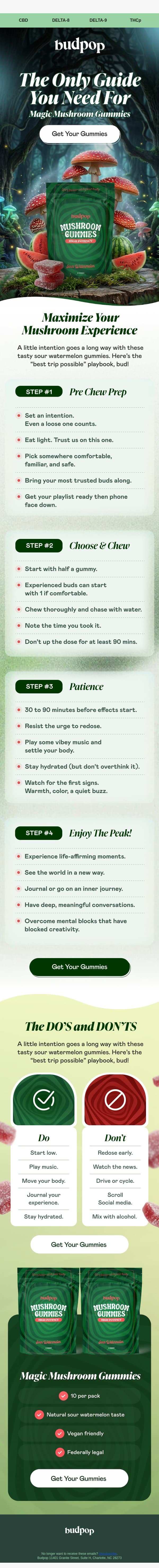 🍄 Get more from your chew email from Budpop screenshot