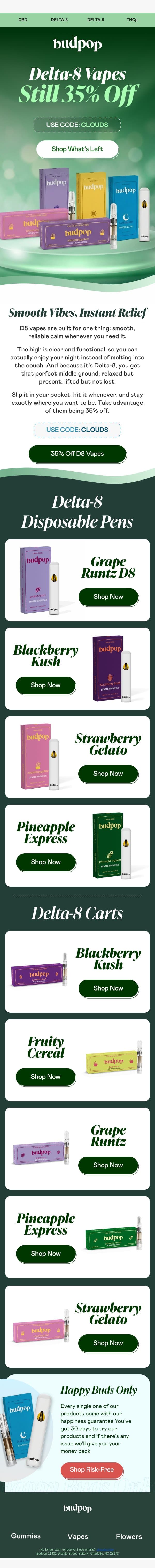 You'll want this in your pocket next month email from Budpop screenshot