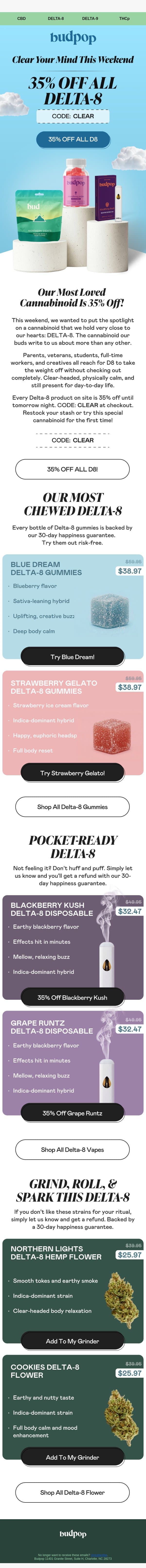 🔥 Smooth, full-body bliss email from Budpop screenshot