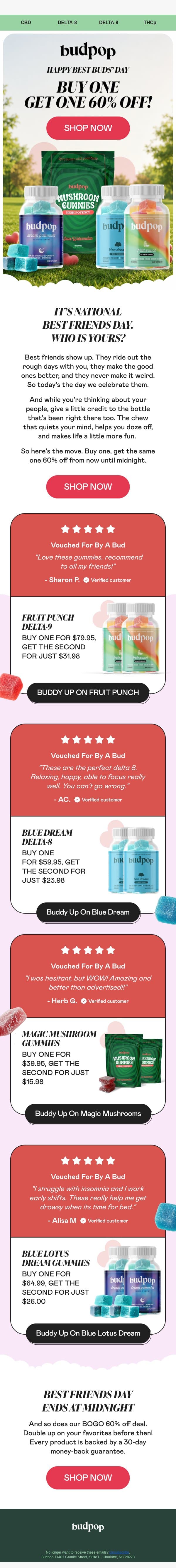 Your Most Loyal Friend 👀 email from Budpop screenshot