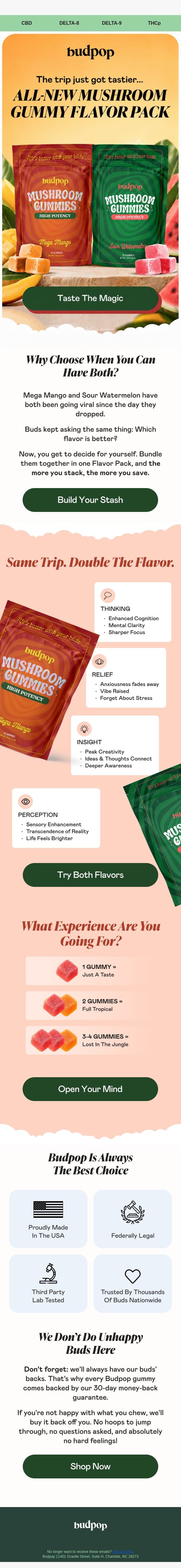 🍉🥭 Twice the flavor... email from Budpop screenshot