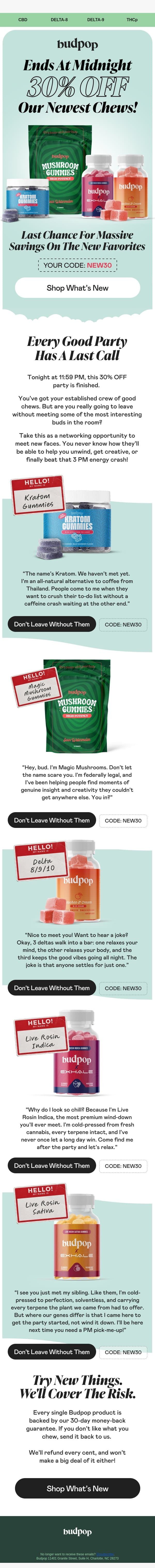 👋 The new guys wanna meet you email from Budpop screenshot