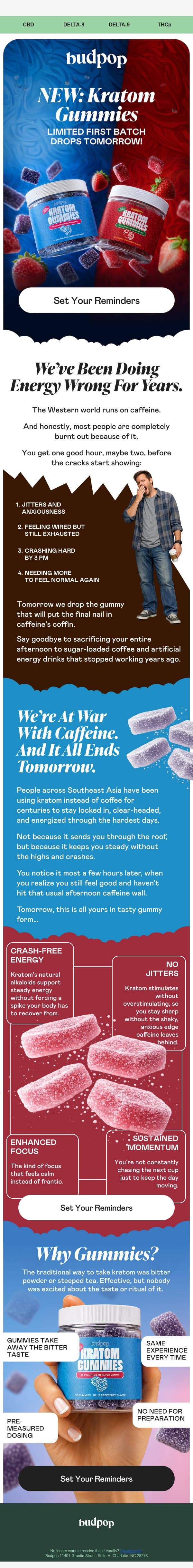 Something HUGE drops tomorrow email from Budpop screenshot