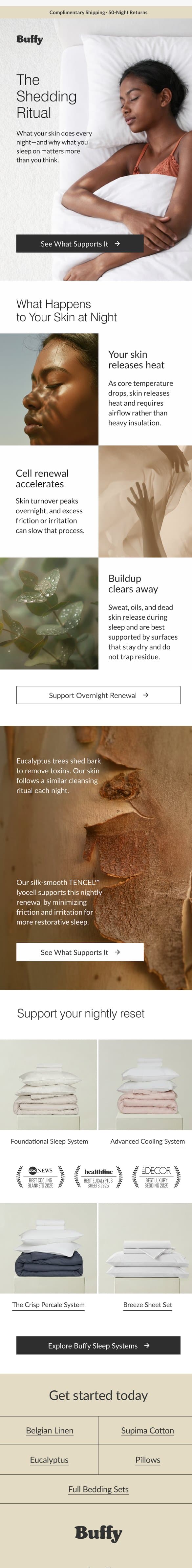 Your Skin Needs Airflow email from Buffy screenshot