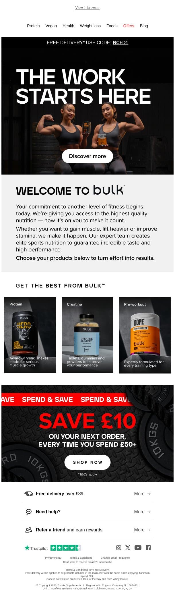 You’re now part of Team Bulk email from Bulk.com screenshot