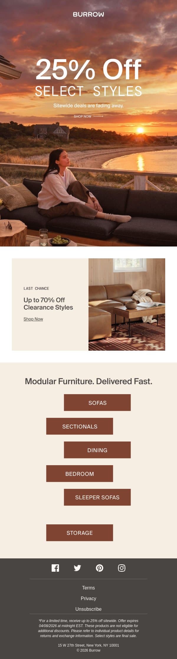 Savings are fading away... email from Burrow screenshot