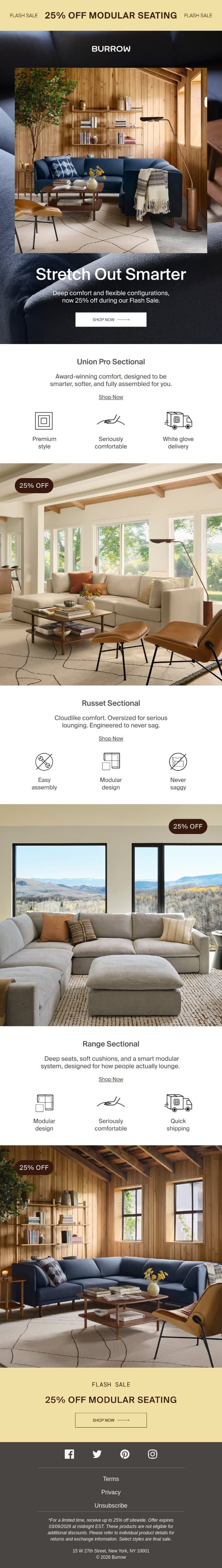 Stretch Out Smarter email from Burrow screenshot