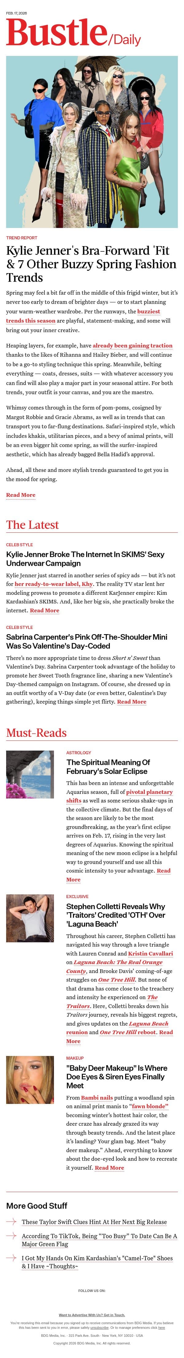 Kylie Jenner Broke The Internet In SKIMS' Sexy Underwear Campaign email from Bustle screenshot