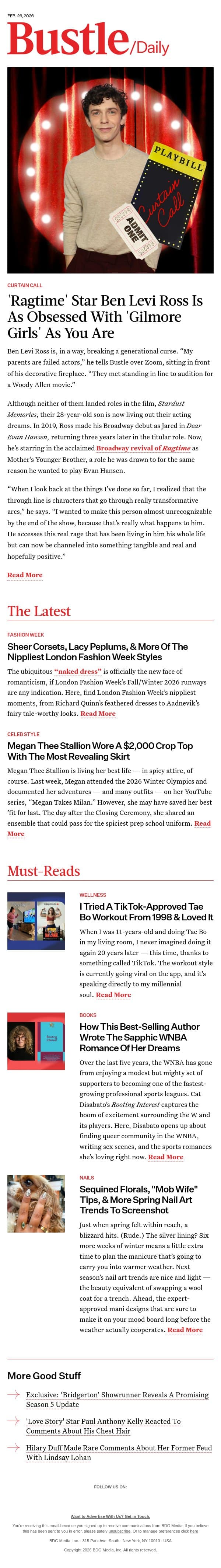 Sheer Corsets, Lacy Peplums, & More Of The Nippliest London Fashion Week Styles email from Bustle screenshot