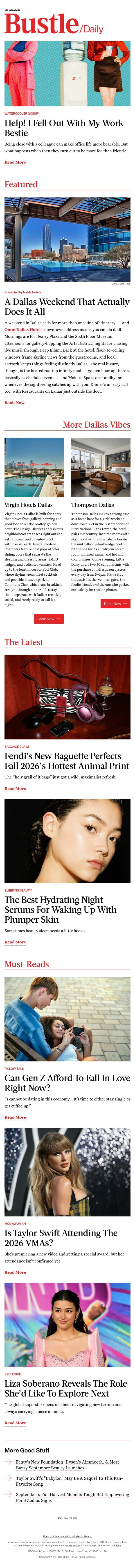 Fendi’s New Baguette Perfects Fall 2026’s Hottest Animal Print email from Bustle screenshot