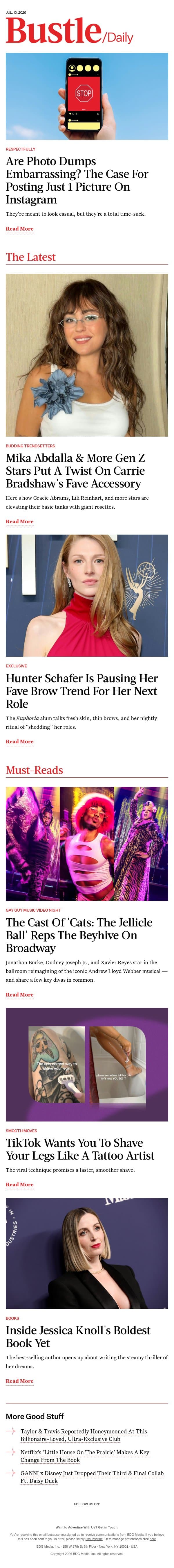 Mika Abdalla & More Gen Z Stars Put A Twist On Carrie Bradshaw's Fave Accessory email from Bustle screenshot
