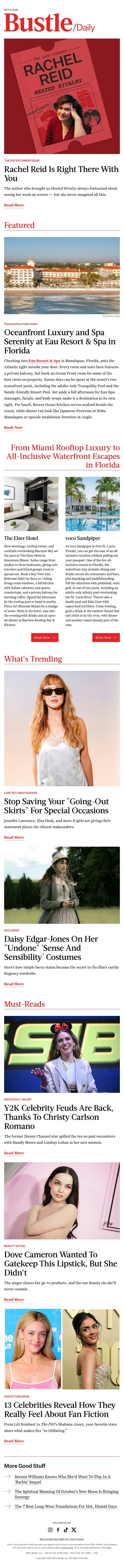 The “Going-Out Skirt” Hack Is Already Jennifer Lawrence-Approved For Fall email from Bustle screenshot